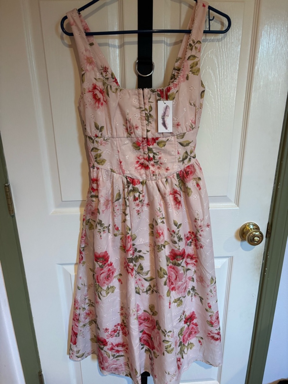 Jessica Simpson Pink Floral Eyelet Dress